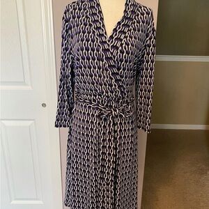 Liz Claiborne Geometric Fit-and-Flare Cocktail Dress Size L